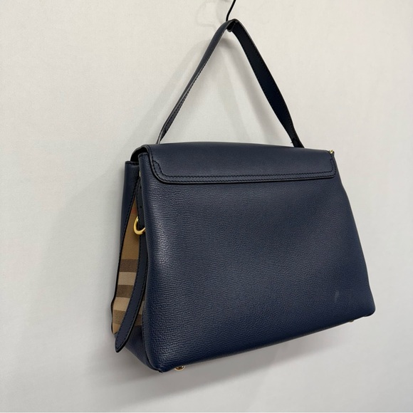 Authentic Burberry Camberley Medium Leather Satchel Navy Blue Hand Bag - Picture 10 of 16